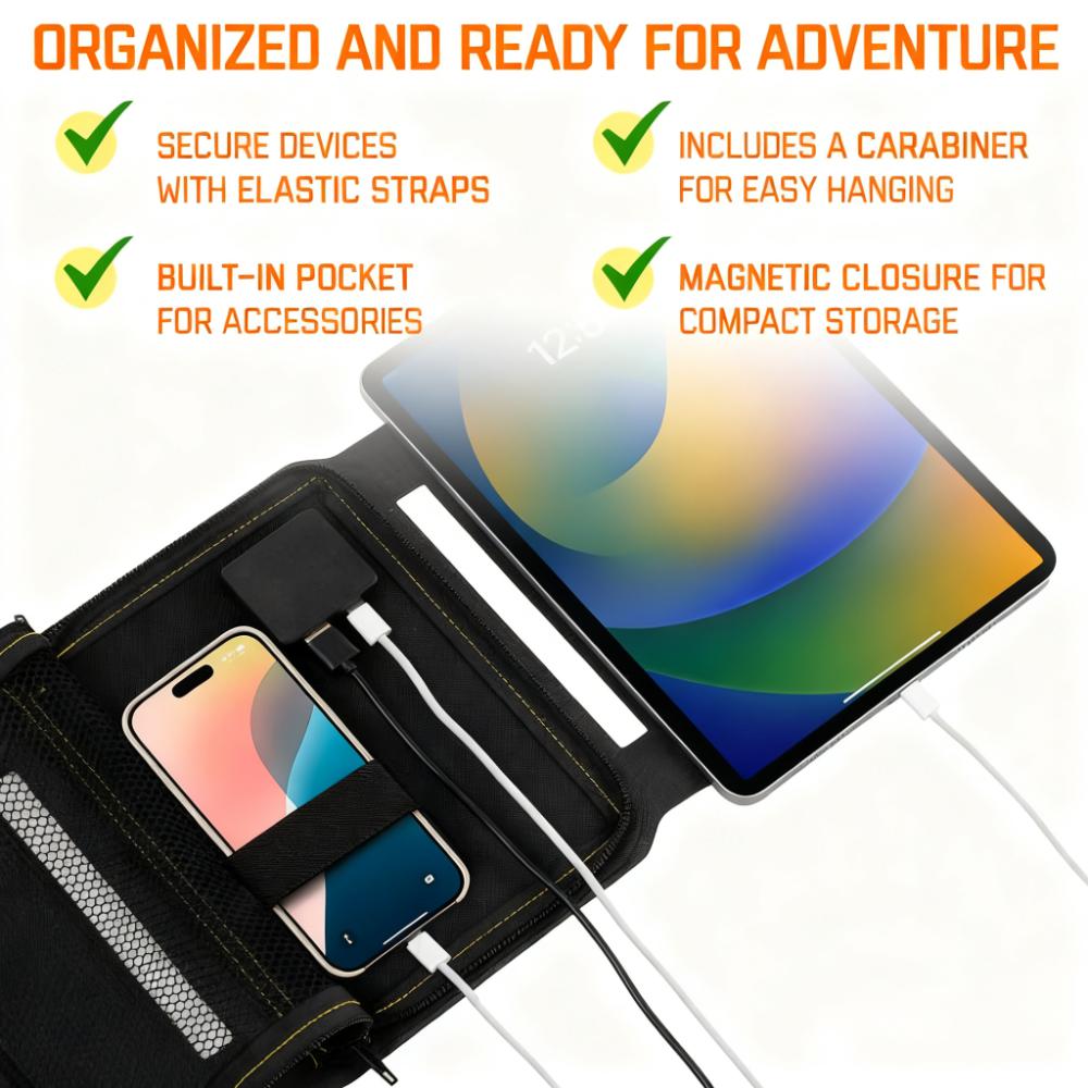 24% Efficiency Foldable Portable Solar Panel for Outdoor Adventures