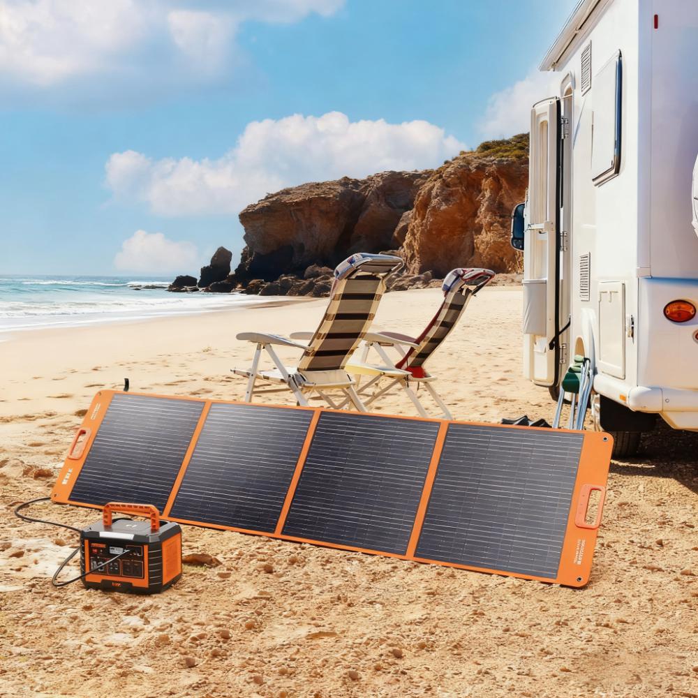 High-Efficiency Foldable Portable Solar Panel for Outdoor & RV Power