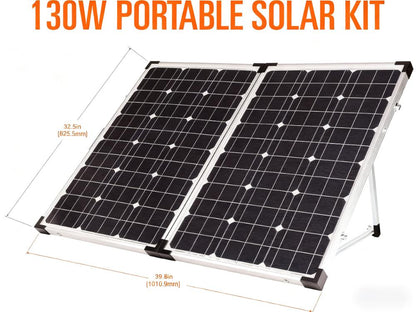 130W Foldable Portable Solar Panel Kit for Outdoor Power Needs