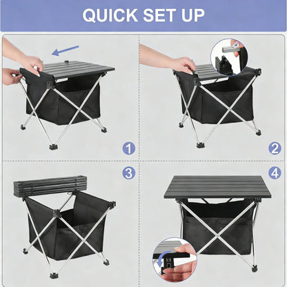 Ultralight Aluminum Folding Table with Bag, Multi-Use for Outdoor