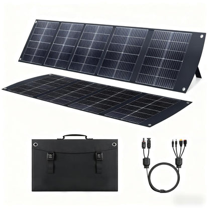 200W Ultra-Compact Foldable Portable Solar Panel Kit for Outdoor & RV Use